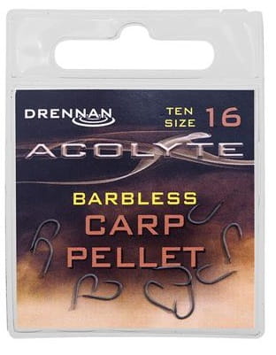 Haczyki Drennan ACOLYTE CARP PELLET Barbless 18/16/14/12/10 - 50szt.
